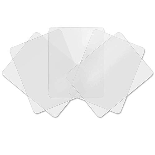HANGJI Clear Placemats, Set of 6 Translucent Plastic Placemats