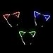 Fun Central BC961, 12 Pcs Assorted LED Cat Ears Headband, Light Up Headwear, Glowing Ear Headbands, Kitty Cat Ears for Rave and Night Party