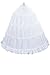 AMJ Dresses Inc Girls 3-hoop Flower Girl Petticoat Skirt 19