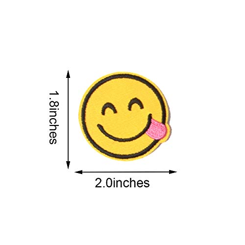 SHELCUP Cool Embroidered Iron on Patches, for Jackets, Packs, Jeans, Assorted Styles, 26pcs Emoi