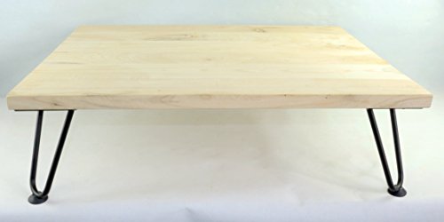 Mrhardware Hairpin Metal Table Legs, (Raw Steel) 1/2 Inch Thick - (Set of 4) (H6-2Rod-1/2)