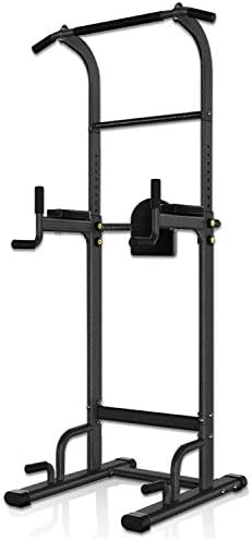 YouTen 700 lbs Rated Power Tower Multi-Function,Patent Backrest 3D Adjustable, Pull Up Bar Free Standing for Home Fitness Workout Dip Station Height Range 74.4''-95''