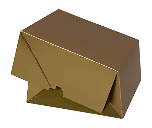 Christmas Cookie Gift Boxes, Metallic Gold 6 Inch, for Gift Giving On Holiday, Wedding, Anniversary and Birthday Favors (Set of 12)