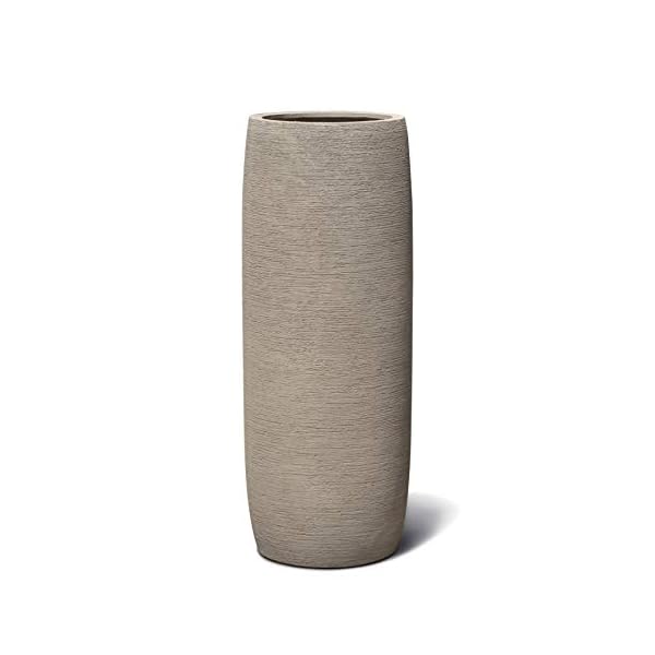 ESCHBACH® Pflanzkübel Long Barrel 140 Sabbia Beige Rund XXL * 55 x 55 x 137 cm * 10 Jahre Garantie