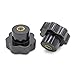 Nxtop Plastic Screw On Type Knurled Clamping Nuts Knob Handle M8 Threaded 10pcs Black