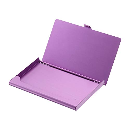 Sonmer Creative Aluminum Holder Metal Cover Credit Business Card Wallet (Purple) - Thumbnail 2