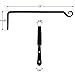 Gray Bunny 2 Pack Outdoor Plant Hanger Hook, 15” Hand Forged Straight Iron Wall Hooks for Bird Feeders, Lanterns, Wind Chimes, Patio Decor - Black