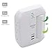 1350-Joule USB Wall Outlet Surge Protector, 6 Grounded Outlets (3 Swivel and 3 Side-Entry), 15A/125V/1875W, 2.4A Dual USB Charging Ports, ETL Listed, White