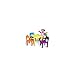 OxGord PLTC-01 Kids Plastic Table and Chairs Set (4 Chairs and 1 Table)