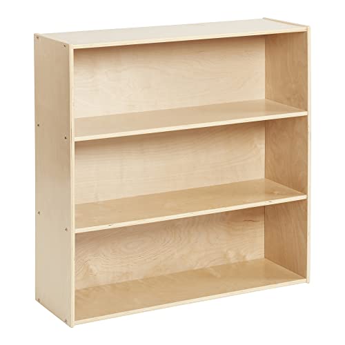ECR4Kids Streamline 3-Shelf Storage Cabinet, 36in, Kid's Bookshelf, Natural
