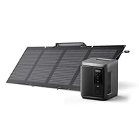 EcoFlow DELTA 3 1000 Air Portable Power Supply, 970Wh and 110W Single-Sided Solar Panel, 2-Pack