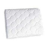 BabyDoll Bedding Fitted  Waterproof Mattress Protector for bassinet,16x32, white
