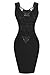 Zeagoo Women's Sleeveless Flroal Lace Neck Bodycon Dress Evening Cocktail Party Dress