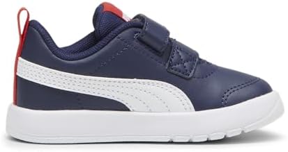 Unisex Kids COURTFLEX V3 V Inf Sneaker, PUMA Navy-PUMA White-PUMA Red, 27 EU