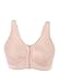 Glamorise Full Figure Plus Size MagicLift Front-Closure Posture Back Bra Wirefree #1265 Café