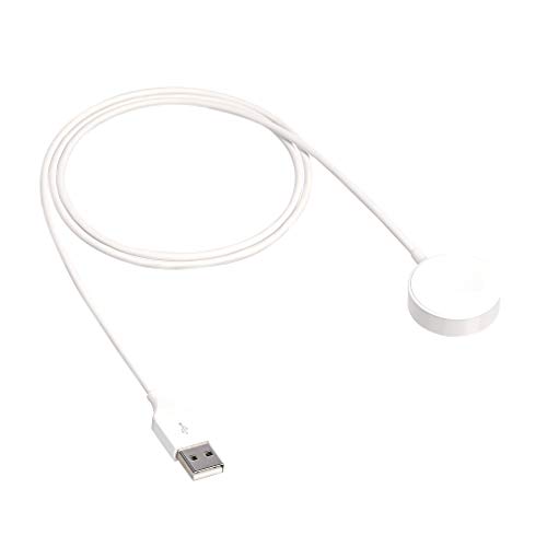 Cargador magnético portátil con certificación MFi para Apple Watch de Amazon Basics (compatible con Apple Series 1-5) - Blanco, 3 pies