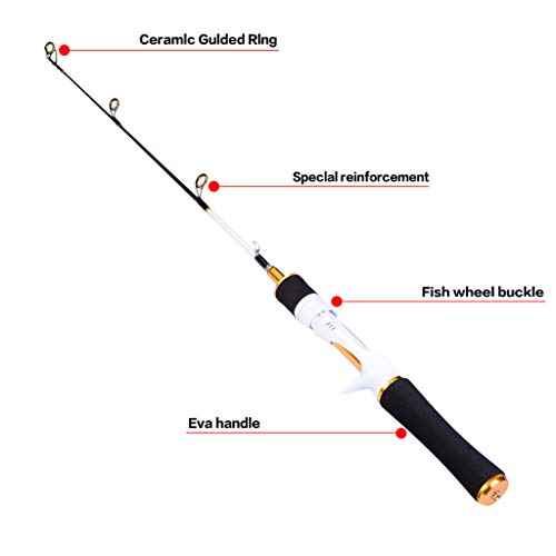 Carbon Fiber Fishing Rod Spinning Lure Rod Summer Outdoor Travel Sea Saltwater Pole (White -A) - Thumbnail 3