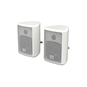 Audibax, Picolo PR-41 kastluidspreker, hifi-luidspreker en geluidsdemping, vermogen 75 W, wandhouder, paar, wit…