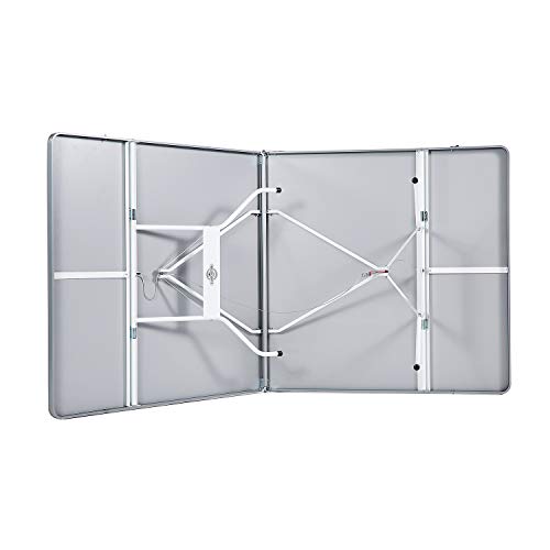 Lancaster Portable Indoor and Outdoor Silver Aluminum Folding Table Tennis Ping Pong Game Table - Thumbnail 3