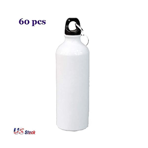 HE US Stock 60pcs 750ml White Blank Sublimation Aluminum Sports