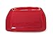 Porcelaine Butter Dish With Lid For East West Butter Great For Kitchen Storage & Decor or Gift Idea by Ashes To Beauty (Red)