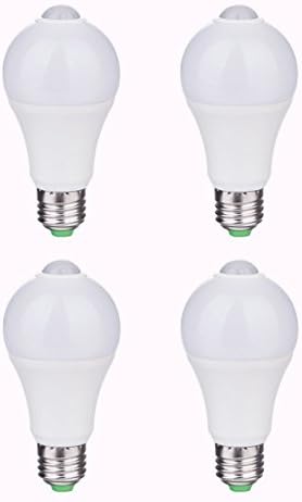 4 Pack - Infrared Motion Sensor LED Light Bulb 5W Warm White E27