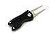 Black GoPick Golf Divot Repair Tool - Stainless Steel Switchblade with Detachable Ball Marker