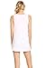 Alexander + David Womens Casual Loose Knit V-Neck Tank Top with Uneven Hem Hi-Lo Bottom (White, Large)
