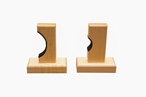 Cypress Sunrise Baseball Bat Display Holder Rack for Wall Mount - Replaces Case or Stand - Solid Wood w/Felt Liner and Hidden Screws- Natural or Black Color Option