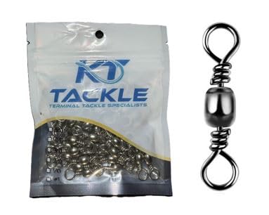 KT Tackle Fishing Swivels 5 sizes 4/0, 3/0, 2/0, 1/0, #1 25/50 Pcs (25, 1/0)