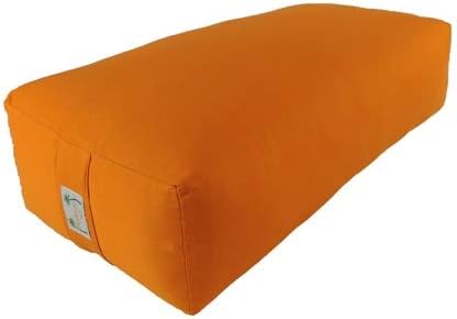 Kakaos Supportive Rectangular Cotton Yoga Bolsters (Tangerine)