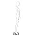 Giantex Female Mannequin Stand Dress Form Egghead Plastic Full Body Display with Base, 6 Ft (White, Casual Two Hands Mannequin)
