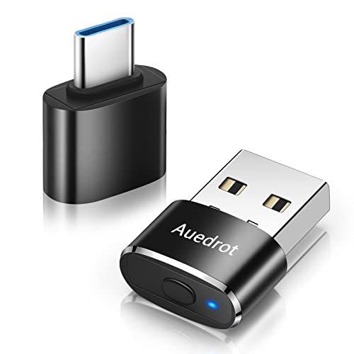 USB Mouse Mover with Switch Button, Automatic Mini Mouse Shaker with 2 Jiggle Modes, Driver-Free, Plug & Play, Keep Computer/Laptop Awake, USB-C Adapter, Black