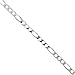 Amazon Collection Sterling Silver Wide Figaro Link Necklace, 22