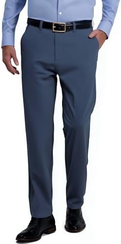 men's classic-fit cotton stretch performance dress pants Generic Classic-Fit Pleated Dress Pants for Men Casual Elastic Waist  Straight Leg Suit Pant Summer Lightweight Solid Trouser Army Green, Small  at Amazon Men's Clothing store