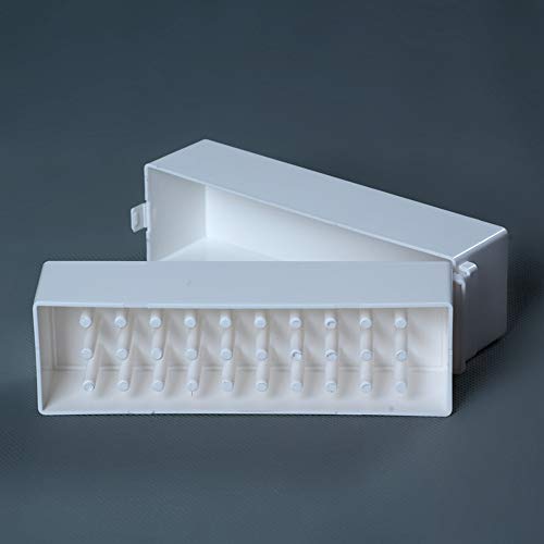 Sdoo 30Hole Pink Organizer Manicure Box Displayer Nail Drill Bit Holder Stand Tops (White) - Thumbnail 3