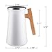 SDREAM 34 Oz Coffee Carafe Thermal For Kettle Stainless Steel Double Walled Vacuum Insulation Hot Beverage or Tea, White, 34 oz