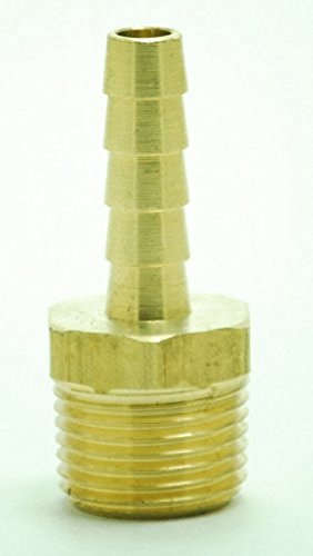 MettleAir 125-4C 1/4" ID 3/8" NPT Male Barb Hose/Tubing Fitting Connector (Pack of 10)