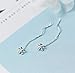 SLUYNZ Genuine 925 Sterling Silver Plumeria Flowers Tassel Earrings for Women Teen Girls Elegant Earrings