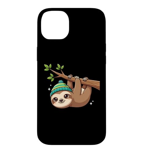 Winter Sloth Hanging Branch Graphic Case for iPhone 14 Plus