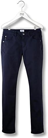 Armani Junior 5-Pocket Trousers in Stretch Cotton, Blue