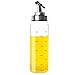 Olive Oil Dispenser Bottle,10 Ounce Cooking Oil Cruet Glass,No Drip,Small Oil and Vinegar Dispenser, Lead-Free Glass Bottle for Oil Kitchen with Degree Scale
