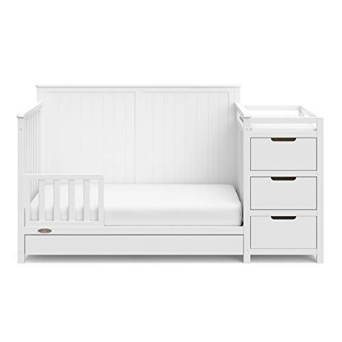 Graco Hadley 4in1 Convertible Crib and Changer with Drawer (White