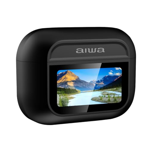 Aiwa Audífonos Bluetooth TWS con ANC, Negro