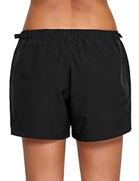 Bañador corto de secado rápido para dama con cierre de botón