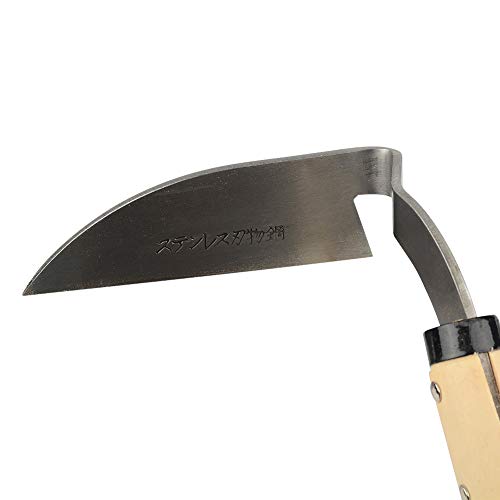 KEYI Japanese-Style Stainless Steel Bent Angle Weeding Sickle Very Sharp Edge - Will Give You a More Efficient Working Speed - Thumbnail 2