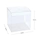 Mose Cafolo 50pcs 3x3x3 inches (7.6x7.6x7.6cm) Clear Plastic Candy Gift Boxes Thick PVC Anti Scratch Transparent Cube Box For Holiday Wedding Party Favor