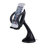 Car Mount,THZY Black 360 Degree Rotation Universal Windshield Dashboard Car Mount Cradle Holder for iPhone 6, 6 Plus, 5S, 5C, 5, 4S, 4; Samsung Galaxy Note 4, 3, 2, S5, S4,S3, Galaxy Mega, HTC One, 2 (M8), Google Nexus 5, 4 ; BlackBerry Z10, Z30, LG Optimus G, Motorola Moto X /Moto G / Droid Maxx / Droid Ultra, Sony Xperia Z1, GPS and more(1.9