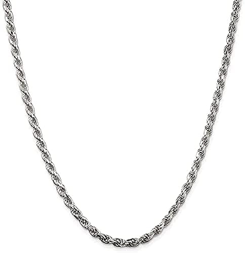 Savlano 925 Sterling Silver 5mm Solid Italian Rope Diamond Cut