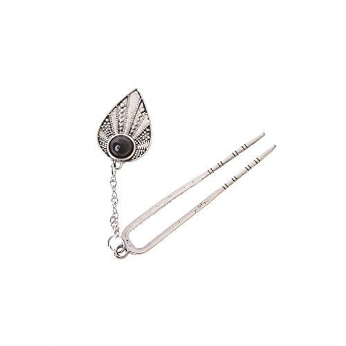 cici store Bohemian U Stick Hair Comb Hairpin Hair Grip Clips Hairwear Chopsticks Gift (Silver)